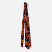 Crimson rood, verbrand Sinaasappel en zwarte camou Stropdas (Achterkant)
