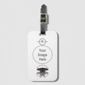 Crimson Roos Butterfly Shadow Monogram Bagagelabel (Voorkant (verticaal))