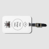 Crimson Roos Butterfly Shadow Monogram Bagagelabel (Voorkant (horizontaal))