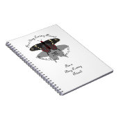 Crimson Roos Butterfly Shadow Monogram Notitieboek (Rechterzijde)