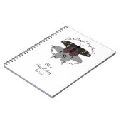 Crimson Roos Butterfly Shadow Monogram Notitieboek (Linkerzijde)