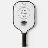 Crimson Roos Butterfly Shadow Monogram Pickleball Paddle (Voorkant)