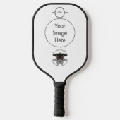 Crimson Roos Butterfly Shadow Monogram Pickleball Paddle (Achterkant)