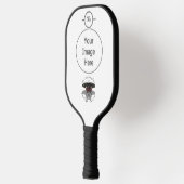 Crimson Roos Butterfly Shadow Monogram Pickleball Paddle (Links)