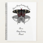 Crimson Roos Butterfly Shadow Monogram Planner (Voorkant)