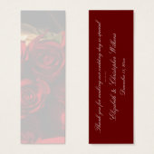 "Crimson Rose Bouquet" - Bladwijzer Mini Visitekaartjes (Voorkant /achterkant)