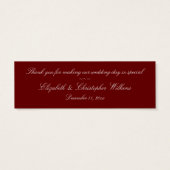 "Crimson Rose Bouquet" - Bladwijzer Mini Visitekaartjes (Achterkant)