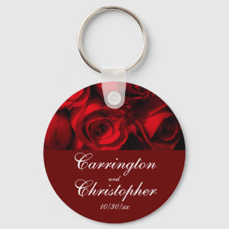 "Crimson Rose Bouquet" - Gepersonaliseerd [a] Sleutelhanger