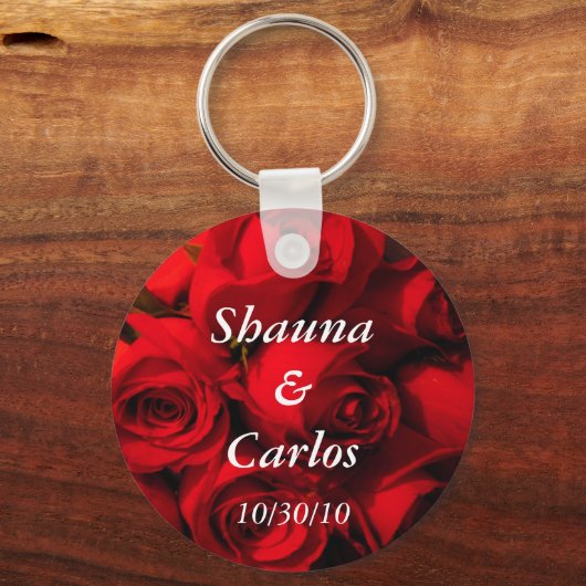 "Crimson Rose Bouquet" Sleutelhanger (Voorkant)