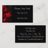 "Crimson Rose Bouquet" Visitekaartje (Voorkant / Achterkant)