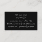 "Crimson Rose Bouquet" Visitekaartje (Achterkant)