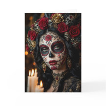 Crimson Rose Calavera – Elegante Dag van de Doden