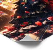 Crimson Rose Elegantie  Poster (Hoek)