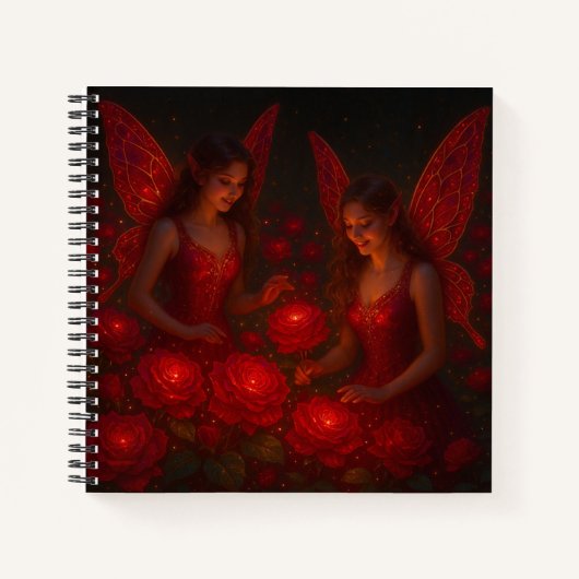 Crimson Rose Fairies Art Journal Notitieboek (Voorkant)