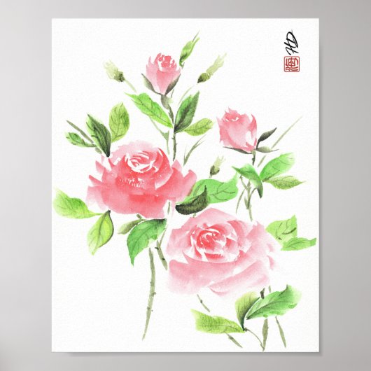 Crimson Rose Harmony Poster (Voorkant)