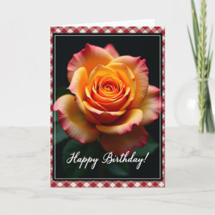 Crimson Rose Verjaardagskaart Kaart