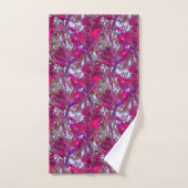 Crimson Rosella en Wildflower Pattern Bad Handdoek (Handdoek)