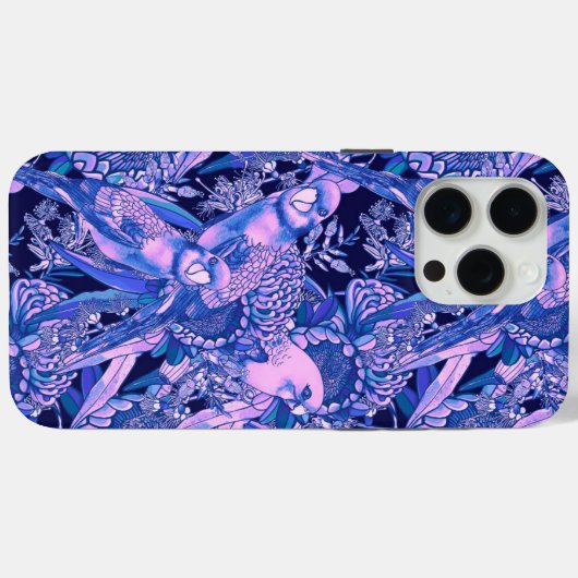 Crimson Rosella Tropical Blue Case-Mate iPhone Case (Achterkant (horizontaal))