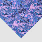 Crimson Rosella Tropical Blue Tissuepapier (Detail)