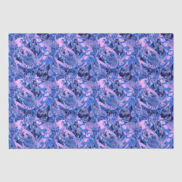 Crimson Rosella Tropical Blue Tissuepapier