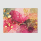 Crimson & Roze Alcohol Ink + Goud EA4R Decoupage Tissuepapier (Voorkant)