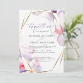 Crimson Roze Lila Fluid Alcohol Waterverf Kaart (Staand voorkant)