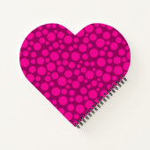 Crimson roze polka dot notitieboek (Achterkant)