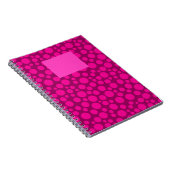 Crimson roze polka dot notitieboek (Rechterzijde)