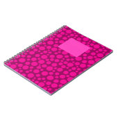 Crimson roze polka dot notitieboek (Linkerzijde)