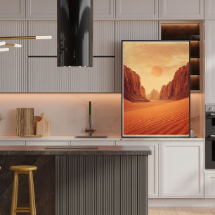 Crimson Sands – Retro Wadi Rum Woestijn Reis  Poster