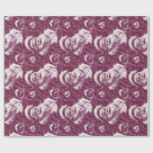 Crimson Santa Claus Feestelijke Kerst Cadeaupapier (Vlak)