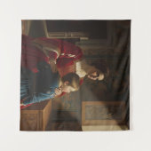 Crimson & Sapphire Whispers: Victoriaans moeder en Wandkleed (Voorkant (horizontaal))