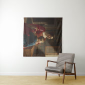 Crimson & Sapphire Whispers: Victoriaans moeder en Wandkleed (In Situ (horizontaal))