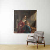 Crimson & Sapphire Whispers: Victoriaans moeder en Wandkleed (In situ)