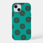 Crimson Scrolls - Bold Elegance iPhone 15 Case (Achterkant)