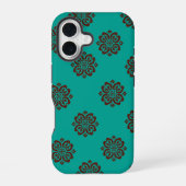 Crimson Scrolls - Bold Elegance iPhone 16 Hoesje (Achterkant)