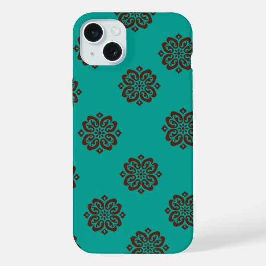 Crimson Scrolls - Bold Elegance iPhone Hoesje (Achterkant)