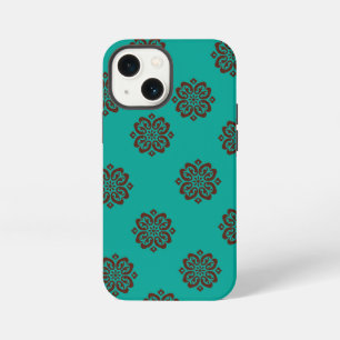 Crimson Scrolls - Bold Elegance iPhone 13 Mini Hoesje