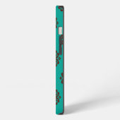 Crimson Scrolls - Bold Elegance iPhone Hoesje (Linkerkant)