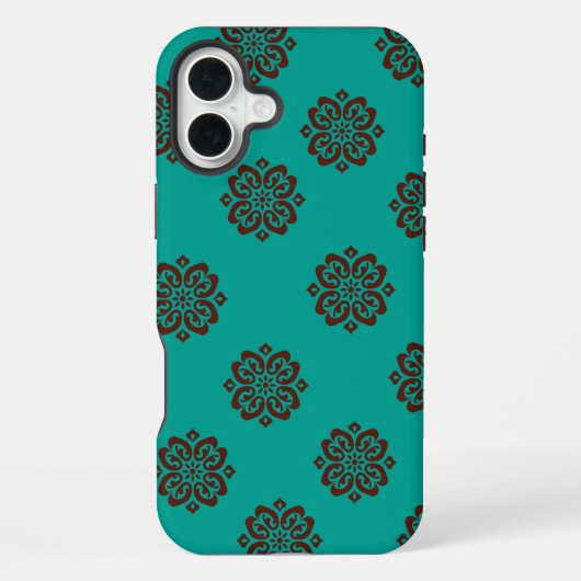 Crimson Scrolls - Bold Elegance iPhone Hoesje (Achterkant)