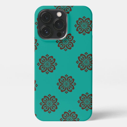 Crimson Scrolls - Bold Elegance iPhone Hoesje (Achterkant)