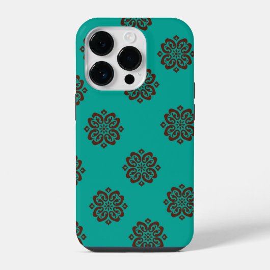 Crimson Scrolls - Bold Elegance iPhone Hoesje (Achterkant)