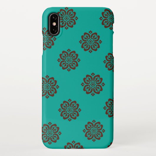 Crimson Scrolls - Bold Elegance iPhone Hoesje (Achterkant)