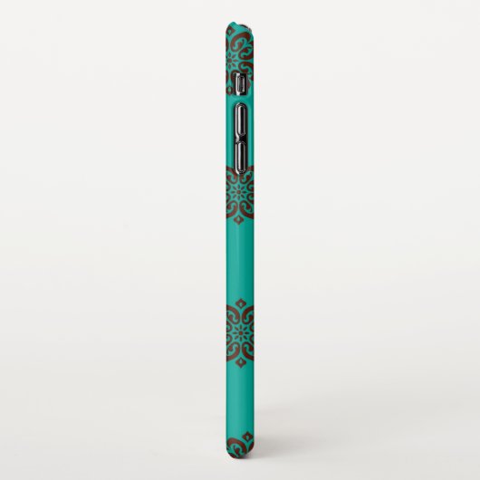 Crimson Scrolls - Bold Elegance iPhone Hoesje (Linkerkant)