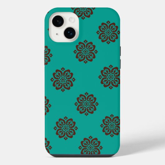 Crimson Scrolls - Bold Elegance iPhone Hoesje (Achterkant)