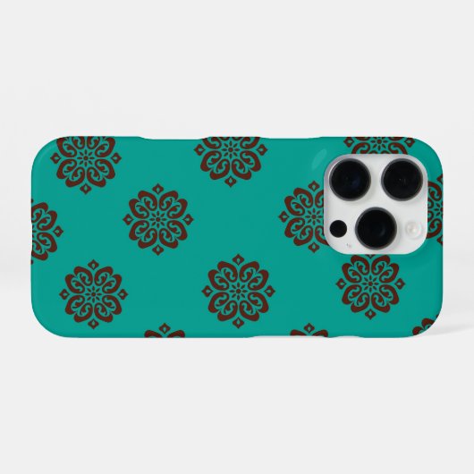 Crimson Scrolls - Bold Elegance iPhone Hoesje (Achterkant horizontaal)