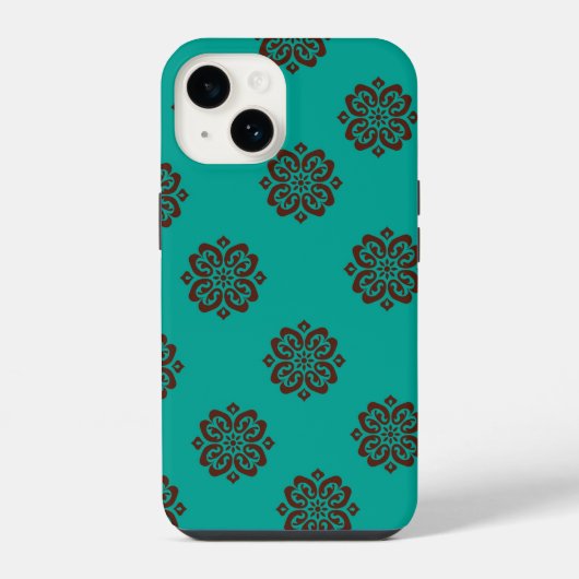 Crimson Scrolls - Bold Elegance iPhone Hoesje (Achterkant)