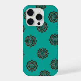 Crimson Scrolls - Bold Elegance iPhone 15 Pro Case