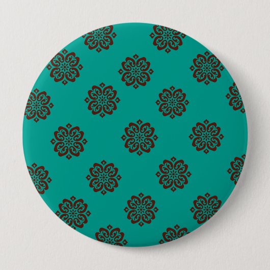 Crimson Scrolls - Bold Elegance Ronde Button 4,0 Cm (Voorkant)