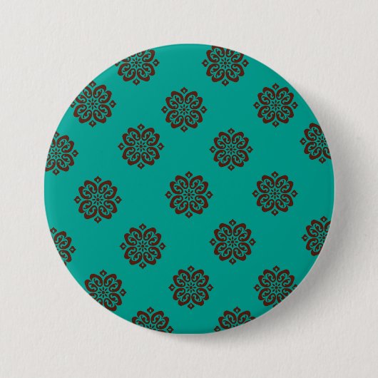 Crimson Scrolls - Bold Elegance Ronde Button 7,6 Cm (Voorkant)